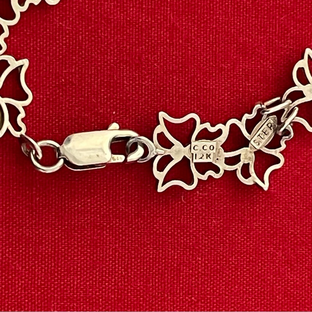 Vintage C. Co 12k Sterling Butterfly Bracelet.
